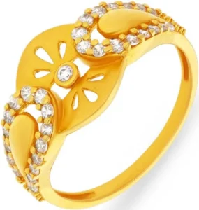 Vipin Jewellers Studded And Detailed 22KT Gold Ring For Women