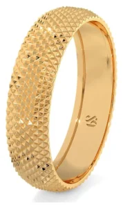 BlueStone Ring In 18Kt Yellow Gold for Men The Ofira Textured Band Ring for Him